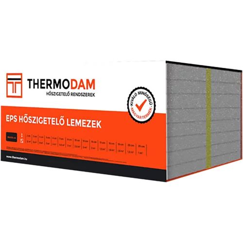 Thermodam Grafit EPS-100 lépésálló hőszigetelő lemez 50x100 3 cm 8 m2/csomag